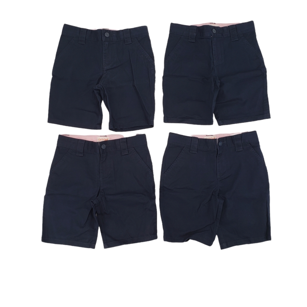 NWT Cat & Jack Girls School Uniform Shorts Size 5 - Four Pack Fighter Pilot Blue
